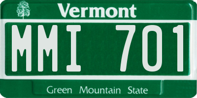 VT license plate MMI701