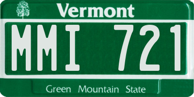 VT license plate MMI721