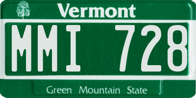 VT license plate MMI728
