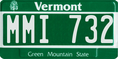 VT license plate MMI732