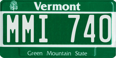 VT license plate MMI740