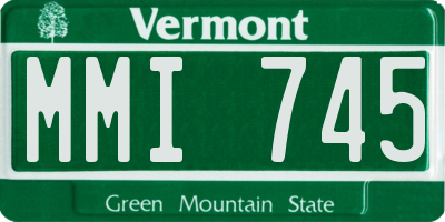VT license plate MMI745