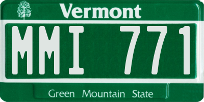 VT license plate MMI771