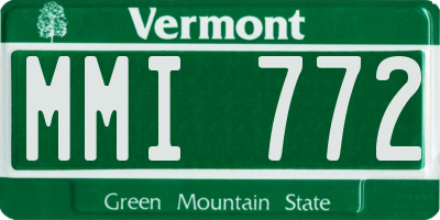 VT license plate MMI772