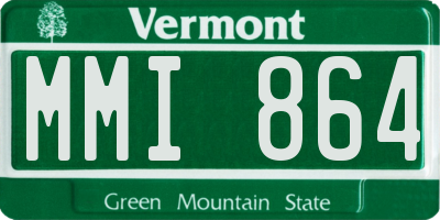 VT license plate MMI864