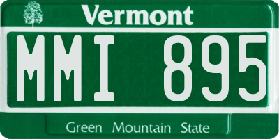 VT license plate MMI895