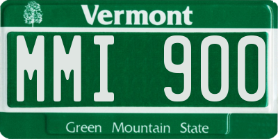 VT license plate MMI900