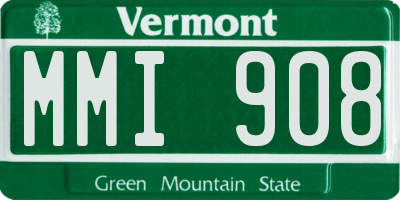VT license plate MMI908