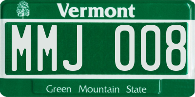 VT license plate MMJ008