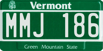 VT license plate MMJ186