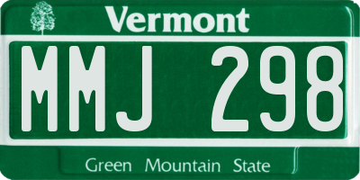 VT license plate MMJ298