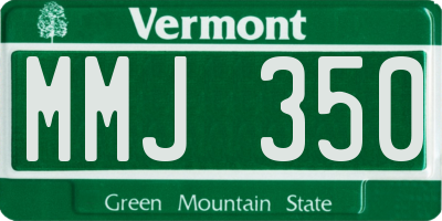 VT license plate MMJ350