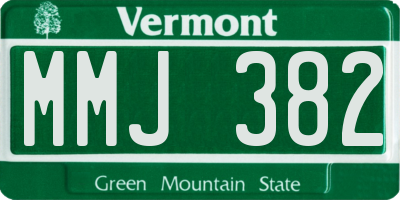 VT license plate MMJ382
