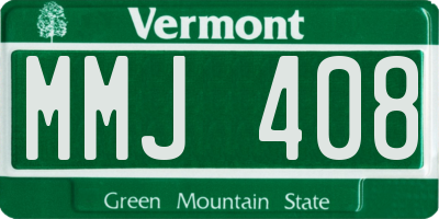 VT license plate MMJ408