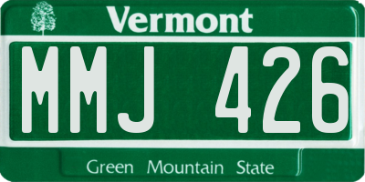 VT license plate MMJ426