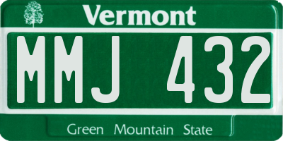 VT license plate MMJ432