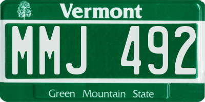 VT license plate MMJ492