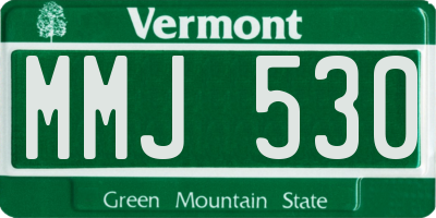 VT license plate MMJ530