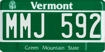 VT license plate MMJ592