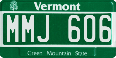 VT license plate MMJ606