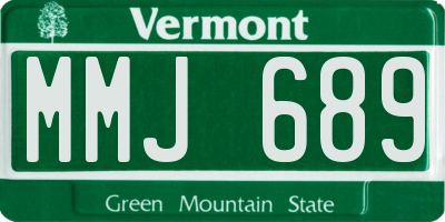 VT license plate MMJ689
