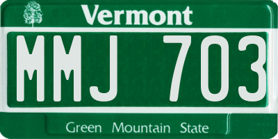 VT license plate MMJ703