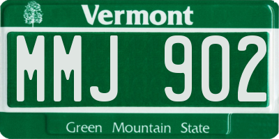 VT license plate MMJ902