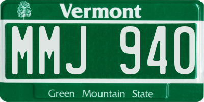 VT license plate MMJ940