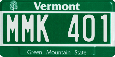 VT license plate MMK401