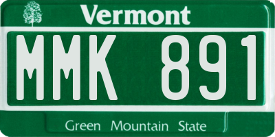 VT license plate MMK891