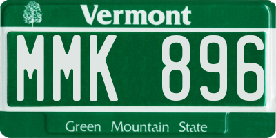 VT license plate MMK896