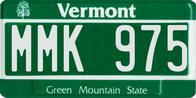 VT license plate MMK975