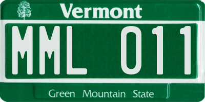 VT license plate MML011