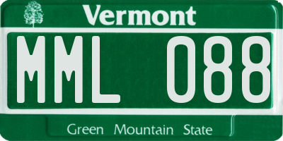 VT license plate MML088