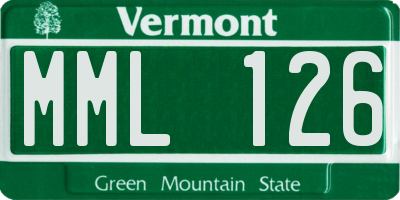 VT license plate MML126
