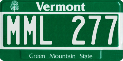 VT license plate MML277
