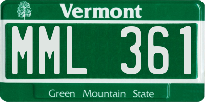 VT license plate MML361