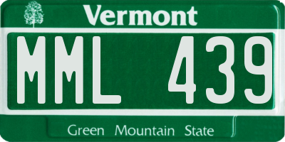 VT license plate MML439