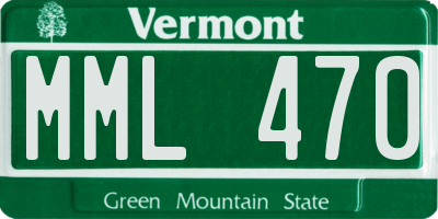 VT license plate MML470