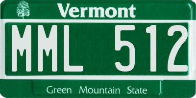 VT license plate MML512