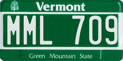 VT license plate MML709