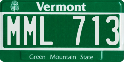 VT license plate MML713