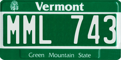 VT license plate MML743