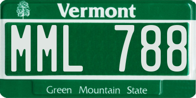 VT license plate MML788