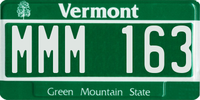 VT license plate MMM163