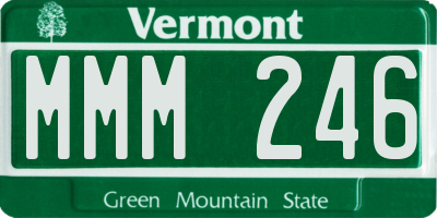 VT license plate MMM246