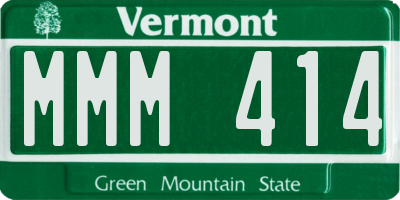 VT license plate MMM414