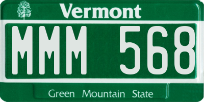 VT license plate MMM568
