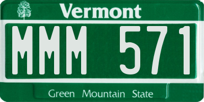 VT license plate MMM571