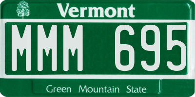 VT license plate MMM695